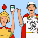 Cartoon of Julius Caesar