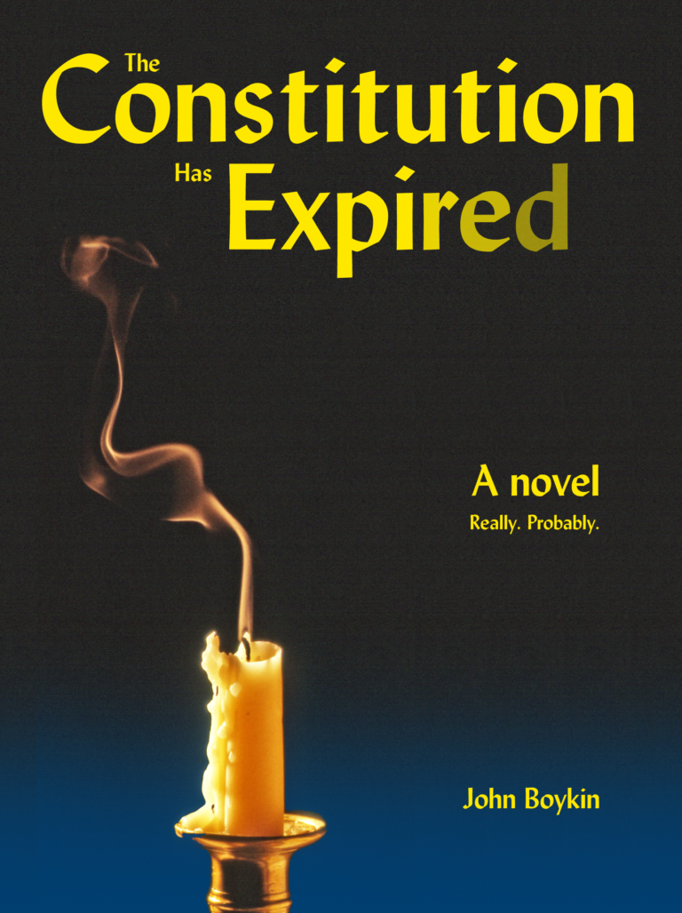 Cover of book "The Constitution Has Expired" featuring a burned-out candle