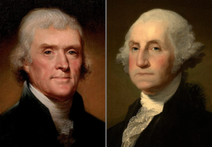 Portraits of Thomas Jefferson and George Washington